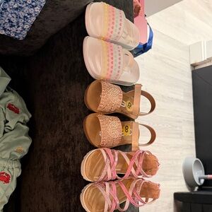 3 Brand New pairs of size 8C sandals NEVER WORN